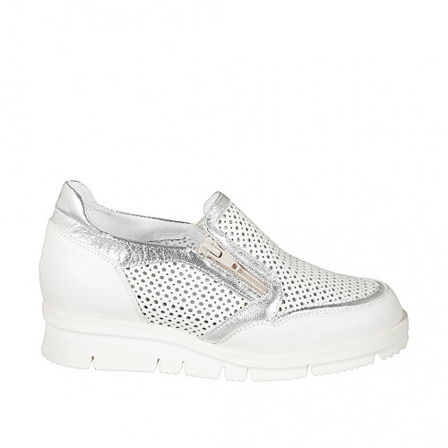 highfronted shoes Woman 32 in Leather Silver GHIGO