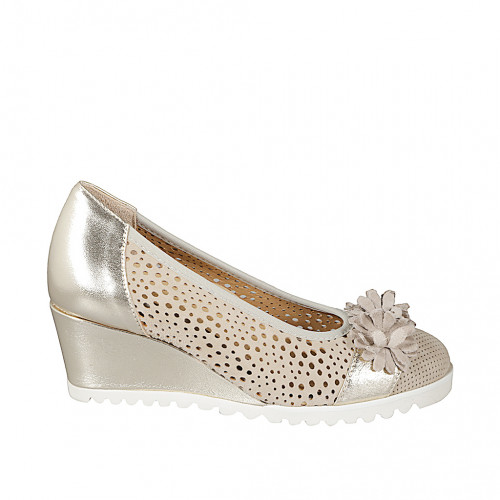 Pumps Woman 43 in Leather Beige GHIGO