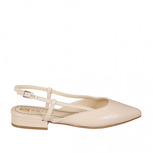 Slingbacks Woman 32 in Leather Powder GHIGO