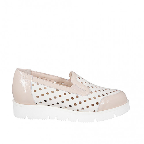 highfronted shoes Woman 33 in Leather Powder GHIGO
