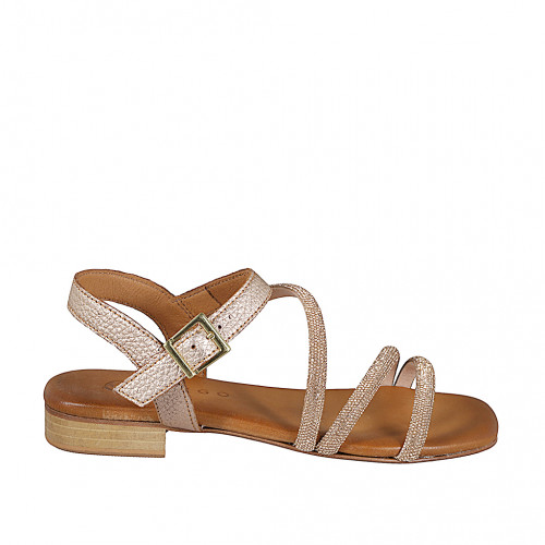 Sandals Woman 42 in Leather Copper GHIGO