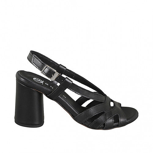 Sandalen Damenschuhe 35 in Leder Schwarz GHIGO