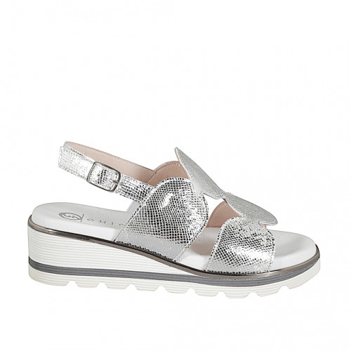 Women's shoes Woman 42 in Leather Silver GHIGO