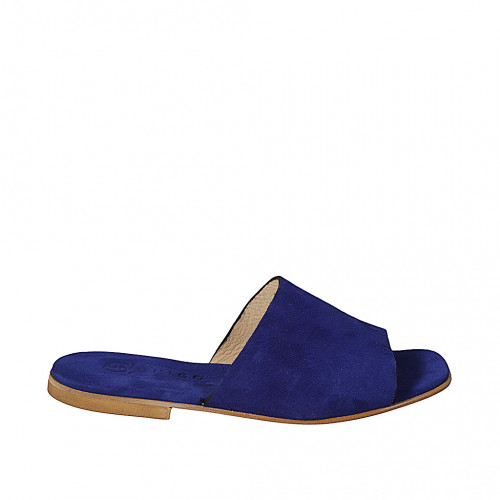 Mules Woman 35 in Suede Blue GHIGO