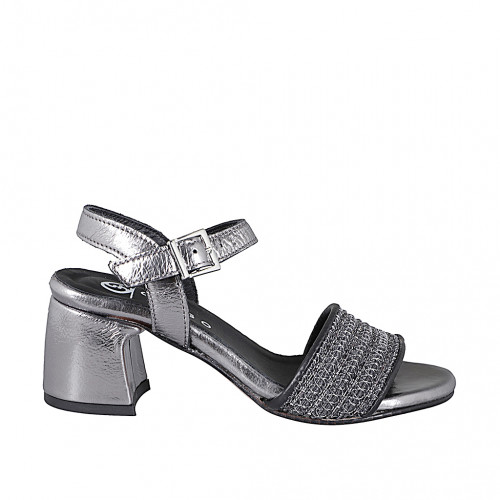 Sandalen Damenschuhe 35 in Leder Silber GHIGO