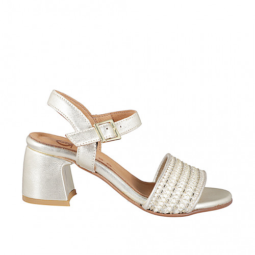 Sandalen Damenschuhe 44 in Leder Weiß GHIGO