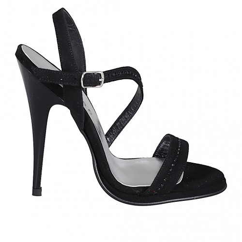 Sandals Woman 35 in Suede Black GHIGO