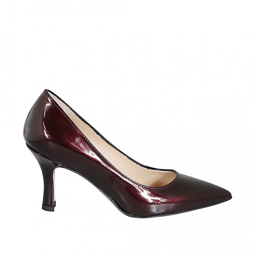 Pumps Woman 32 in Patent leather Maroon GHIGO