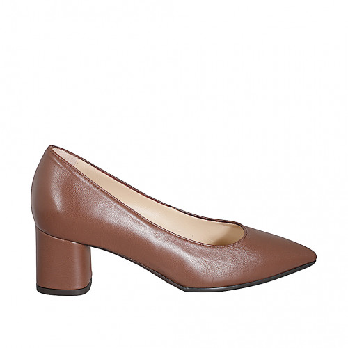 Pumpschuhe Damenschuhe 44 in Leder Braun GHIGO
