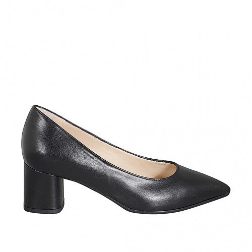 Pumps Woman 44 in Leather Black GHIGO