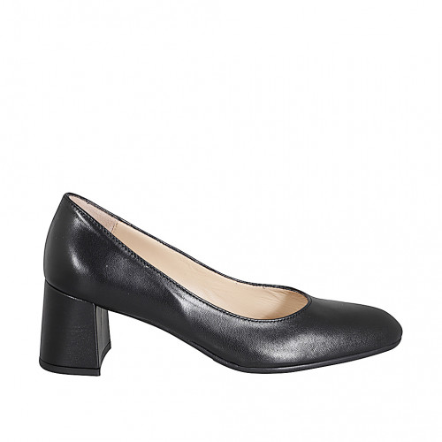 Pumps Woman 32 in Leather Black GHIGO