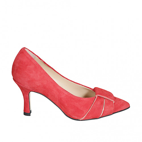 Pumps Woman 44 in Suede Red GHIGO