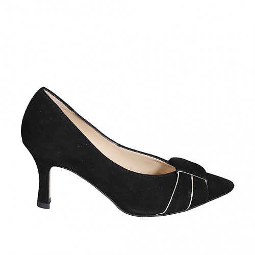 Pumps Woman 33 in Suede Black GHIGO