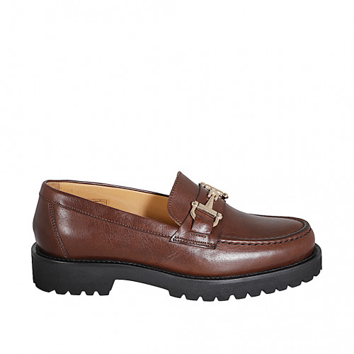 Loafers Woman 33 in Leather Black GHIGO