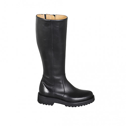 Boots Woman 44 in Leather Black GHIGO
