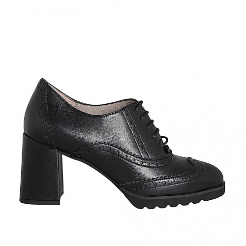 Women's shoes Woman 45 in Leather Black GHIGO