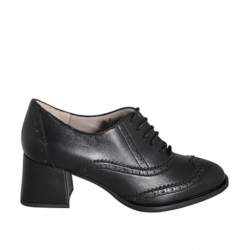 Women's shoes Woman 33 in Leather Black GHIGO