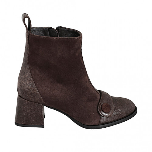 Ankle boots Woman 44 in Suede Brown GHIGO