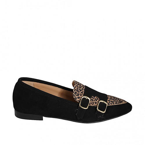 Mokassins Damenschuhe 45 in Wildleder Schwarz GHIGO