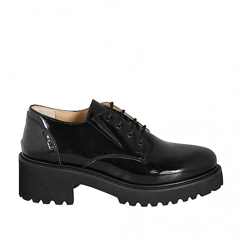 Damenschuhe Damenschuhe 33 in Lackleder Schwarz GHIGO