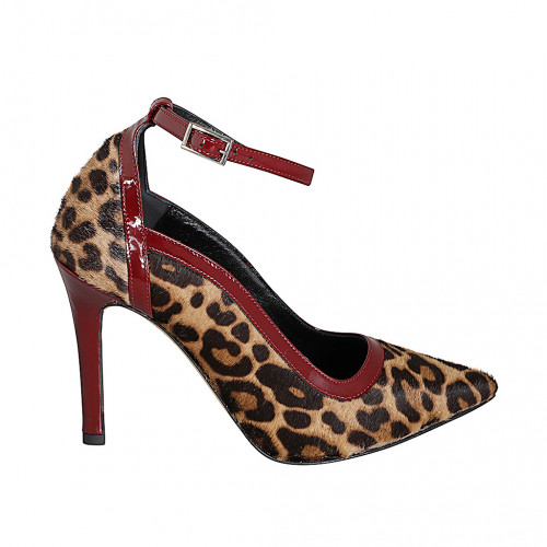 Pumps Woman 32 in Leather Maroon GHIGO