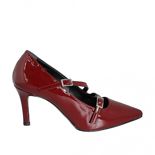 Pumps Woman 32 in Patent leather Maroon GHIGO