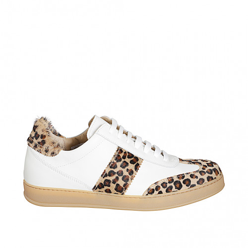 Women's shoes Woman 45 in Leather White GHIGO