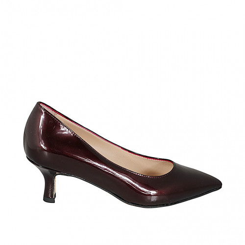 Pumps Woman 32 in Patent leather Maroon GHIGO