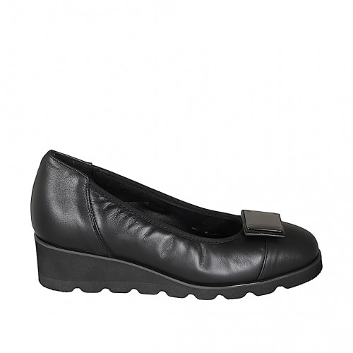 Pumps Woman 32 in Leather Black GHIGO