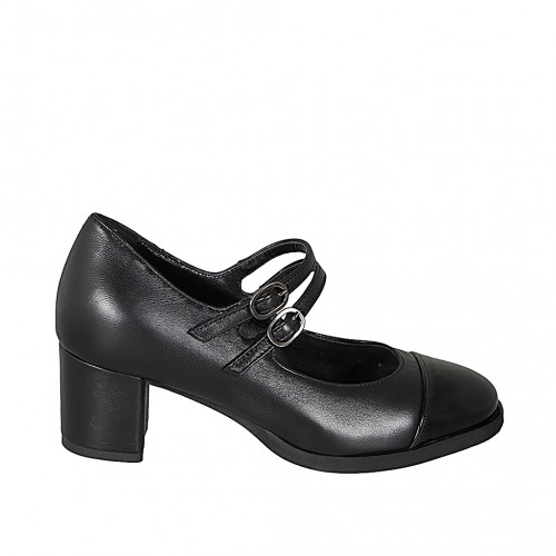 Pumps Woman 32 in Leather Black GHIGO