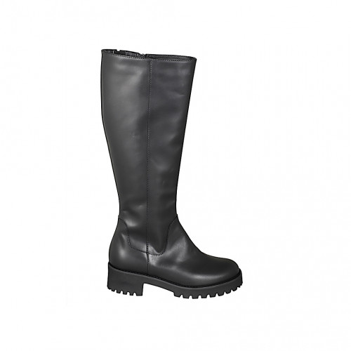 Boots Woman 43 in Leather Black GHIGO
