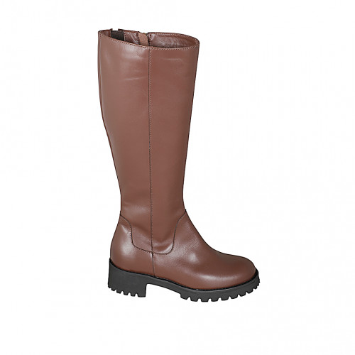 Boots Woman 42 in Leather Brown GHIGO