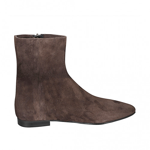 Ankle boots Woman 42 in Suede Brown GHIGO
