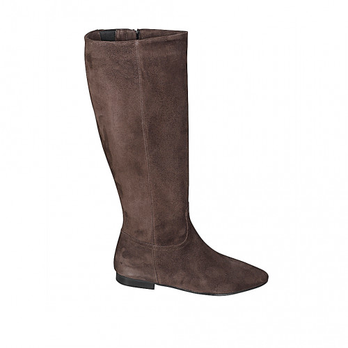 Boots Woman 45 in Suede Brown GHIGO