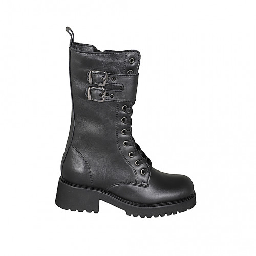 Boots Woman 32 in Leather Black GHIGO