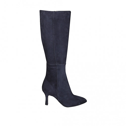 Boots Woman 45 in Suede Blue GHIGO